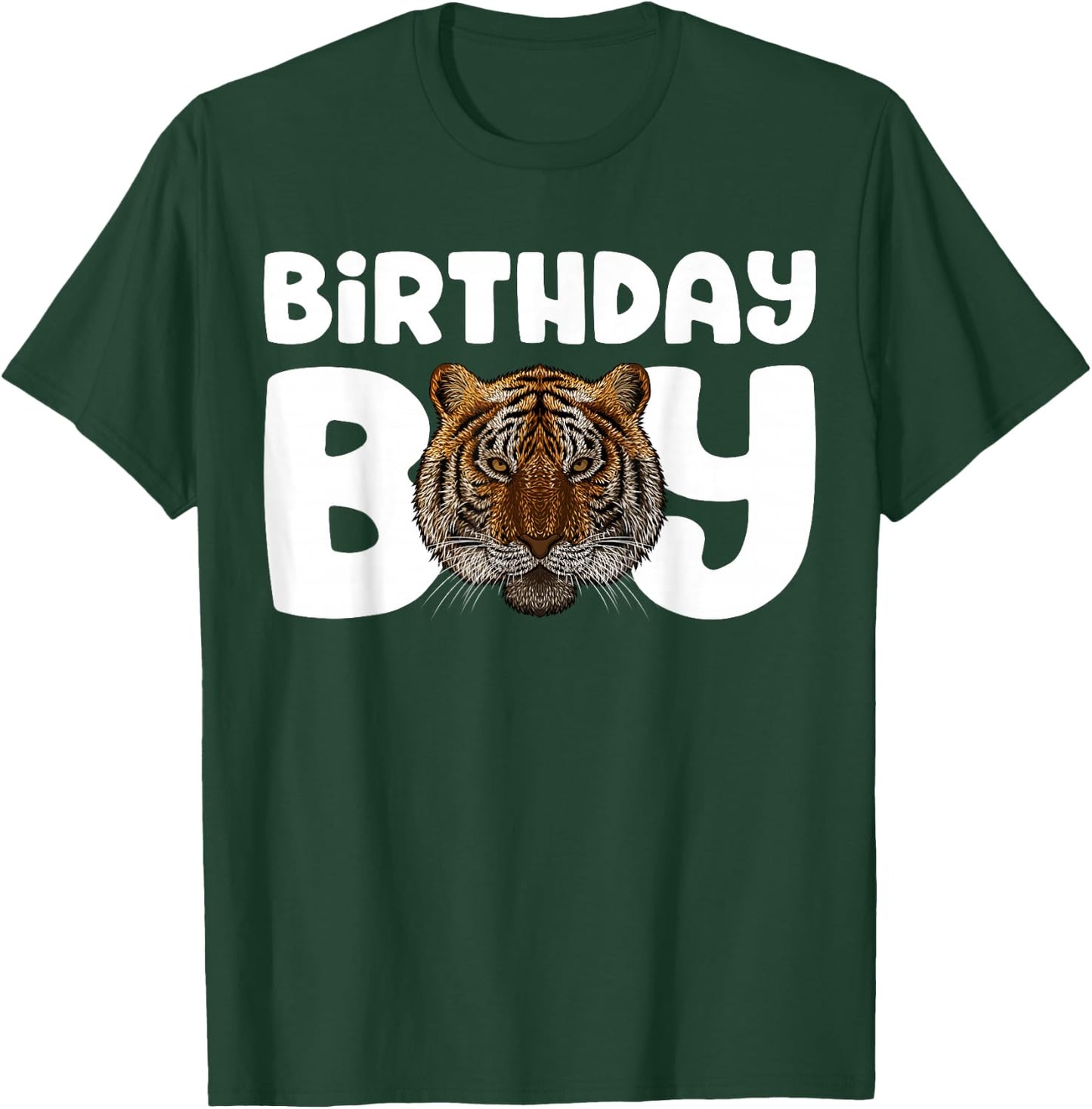 Tiger Birthday Boy Party Animal Kids Boys Tiger Birthday T-Shirt - T-Shirt | Forest