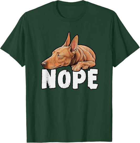 Pharaoh Hound Nope Funny Lazy Pet Dog Cute Women Kids T-Shirt - T-Shirt | Forest
