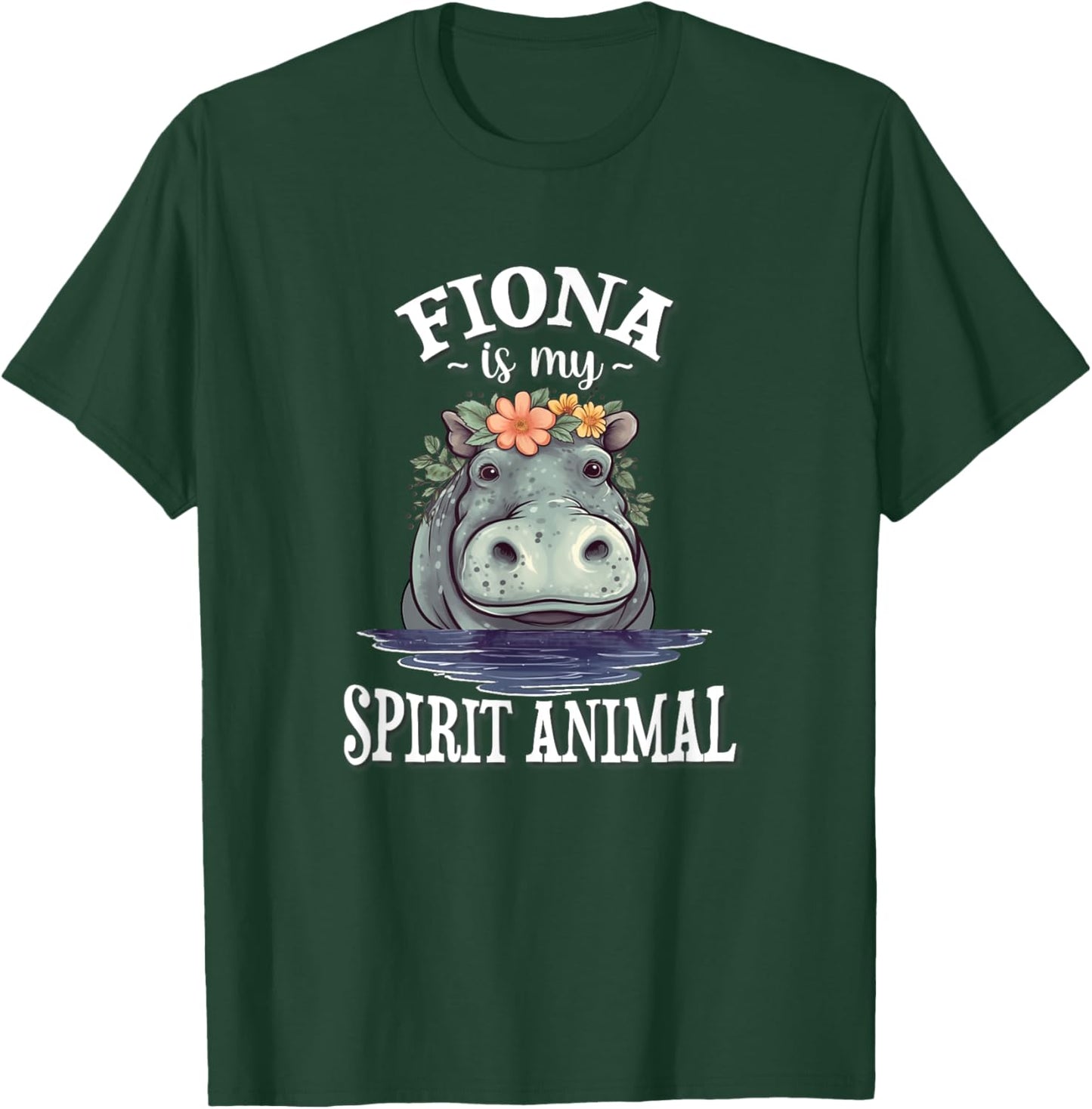 Fiona Spirit Animal Hippo Lover T-Shirt - T-Shirt | Forest
