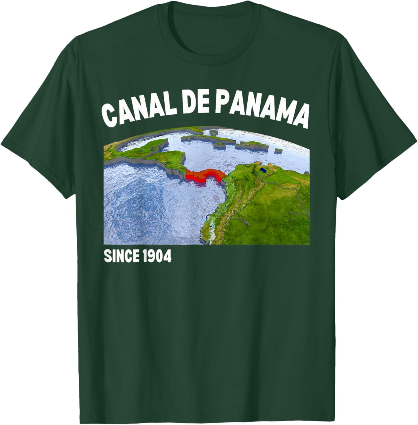 Canal De Panama Canal Zone Panamanian Waterway T-Shirt - T-Shirt | Forest