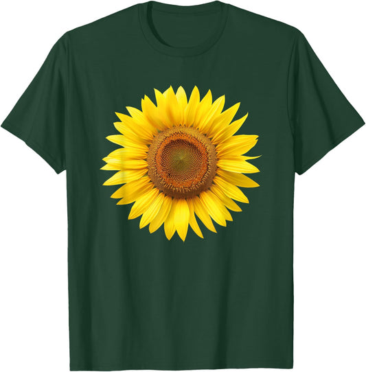 Yellow Sunflower Floral Flower T-Shirt - T-Shirt | Forest