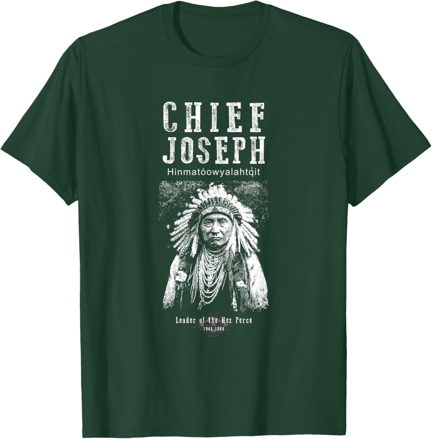 Chief Joseph-Nez Perce leader-Native American-Indian-History T-Shirt - T-Shirt | Forest