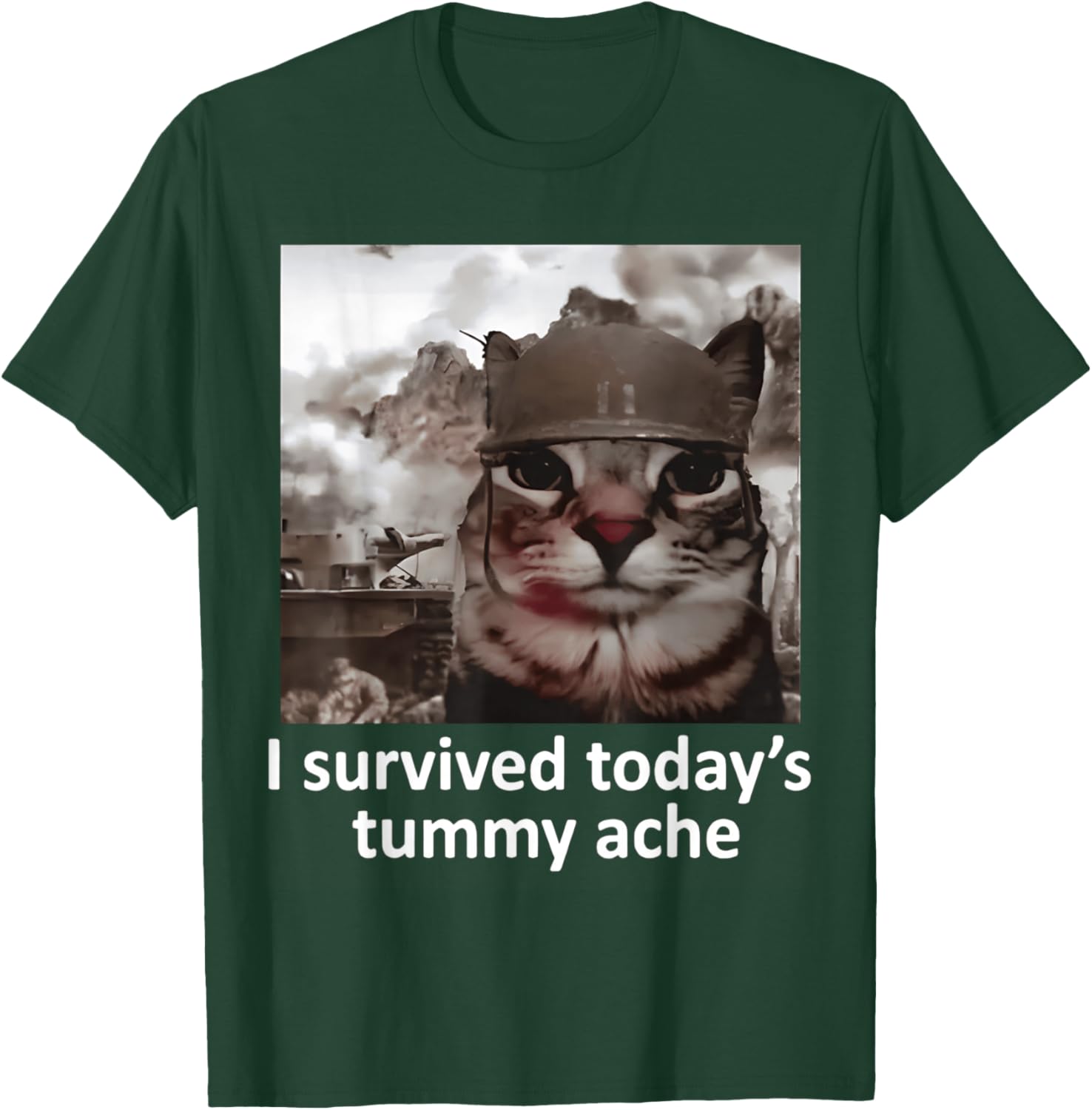 I Survived Today's Tummy Ache T-Shirt - T-Shirt | Forest