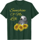 Timneh African Grey Parrot Sunshine Sunflower T-Shirt - T-Shirt | Forest
