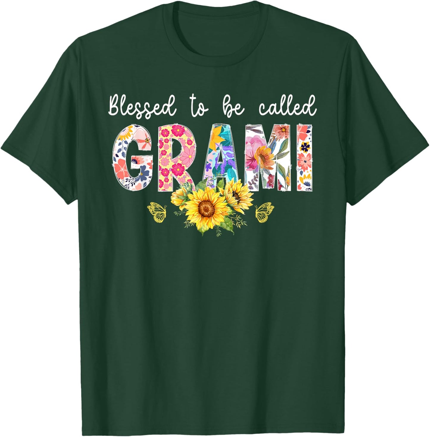 Blessed To Be Called Grami Grandma Grami Grandmother T-Shirt - T-Shirt | Forest