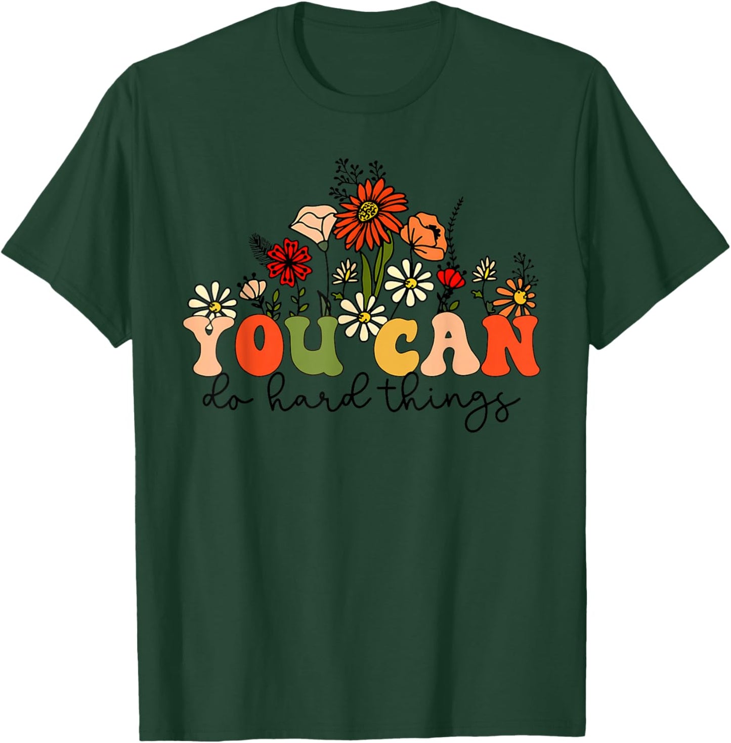 Test Day Teacher Shirt You Can Do Hard Things Women Kids T-Shirt - T-Shirt | Forest