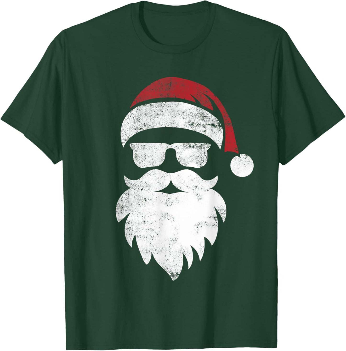 Santa Face Hipster Style Funny Christmas pajamas gifts T-Shirt - T-Shirt | Forest