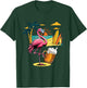Flamingo Sunglasses Drinking Beer On Beach Funny Summer T-Shirt - T-Shirt | Forest