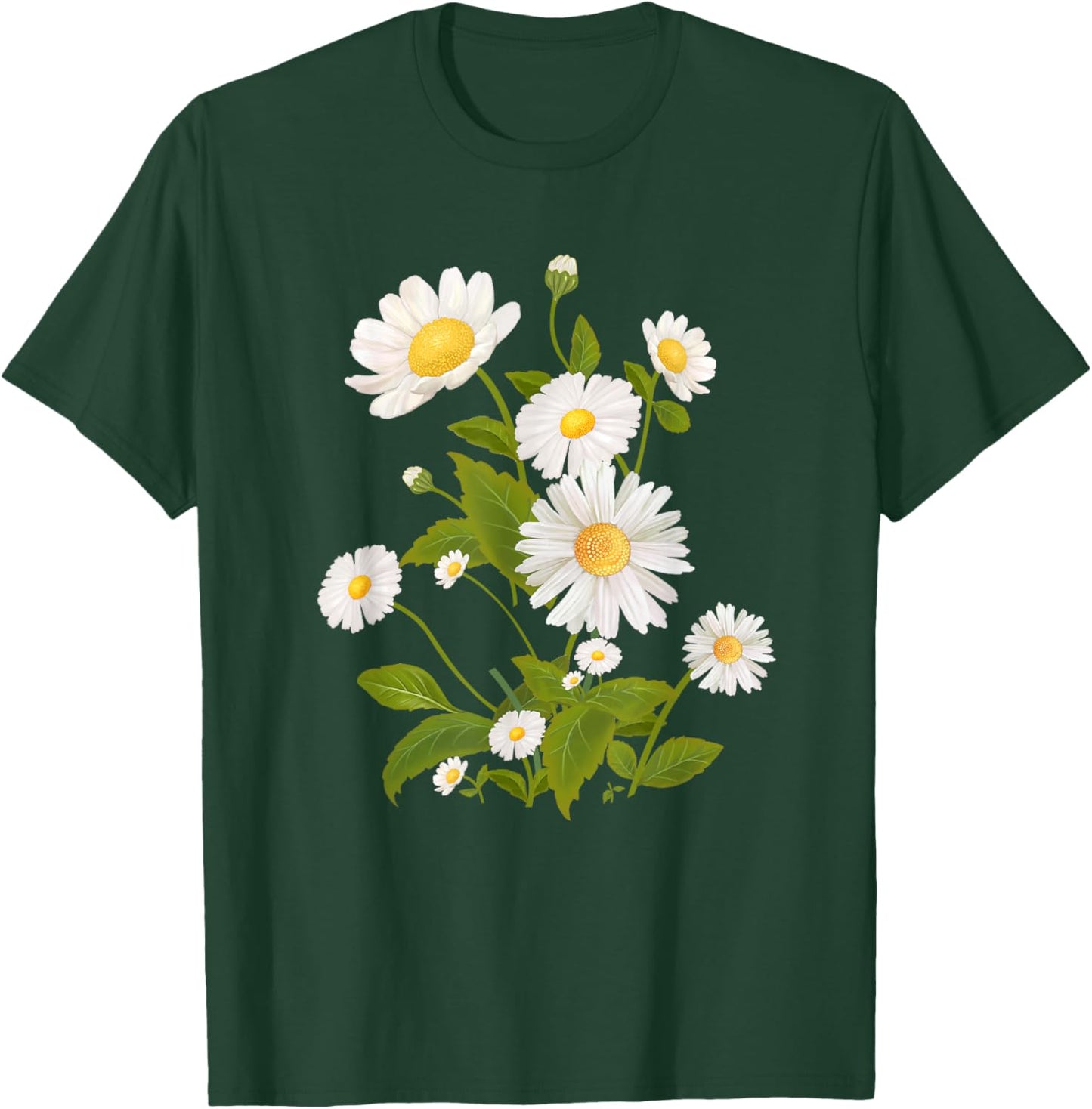 Daisy Print Shirt Marguerite Daisy Flower T-Shirt - T-Shirt | Forest
