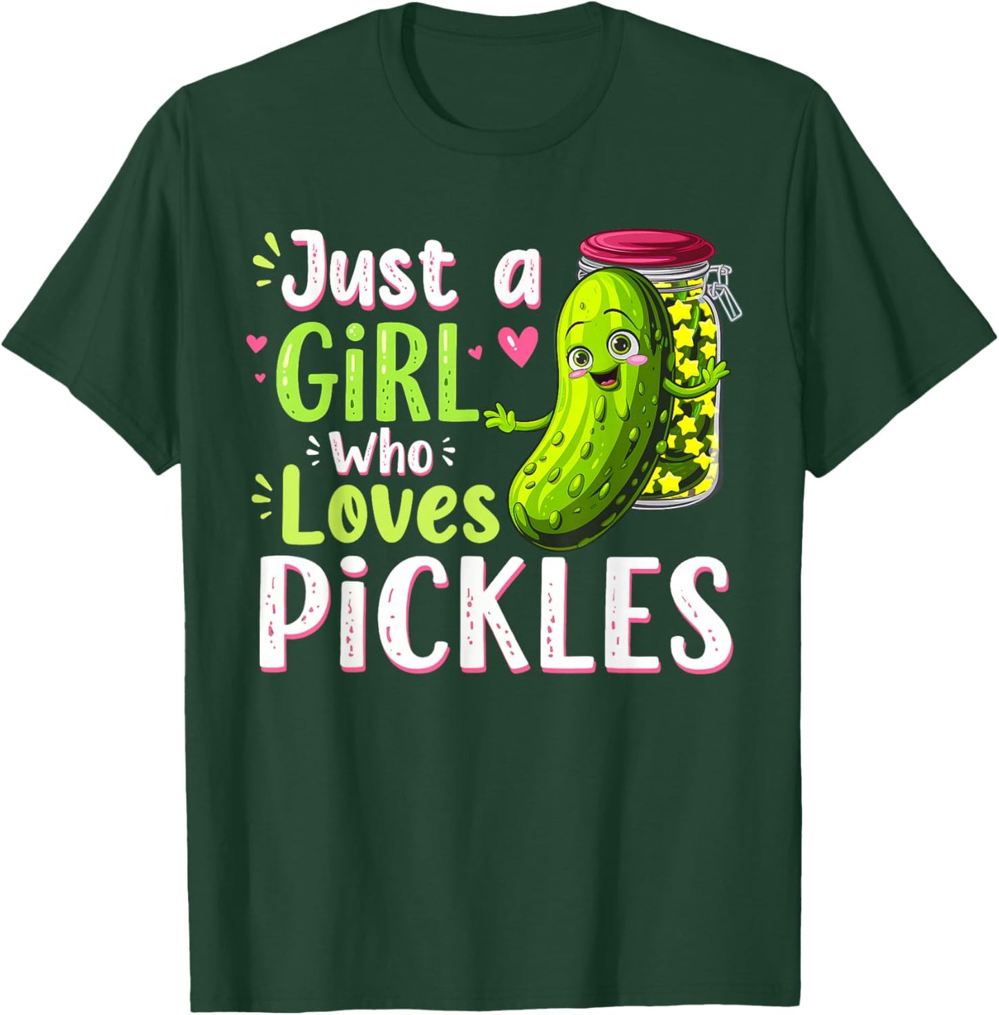 Just a Girl Who Loves Pickles Funny Toddler Pickle Costume T-Shirt - T-Shirt | Forest