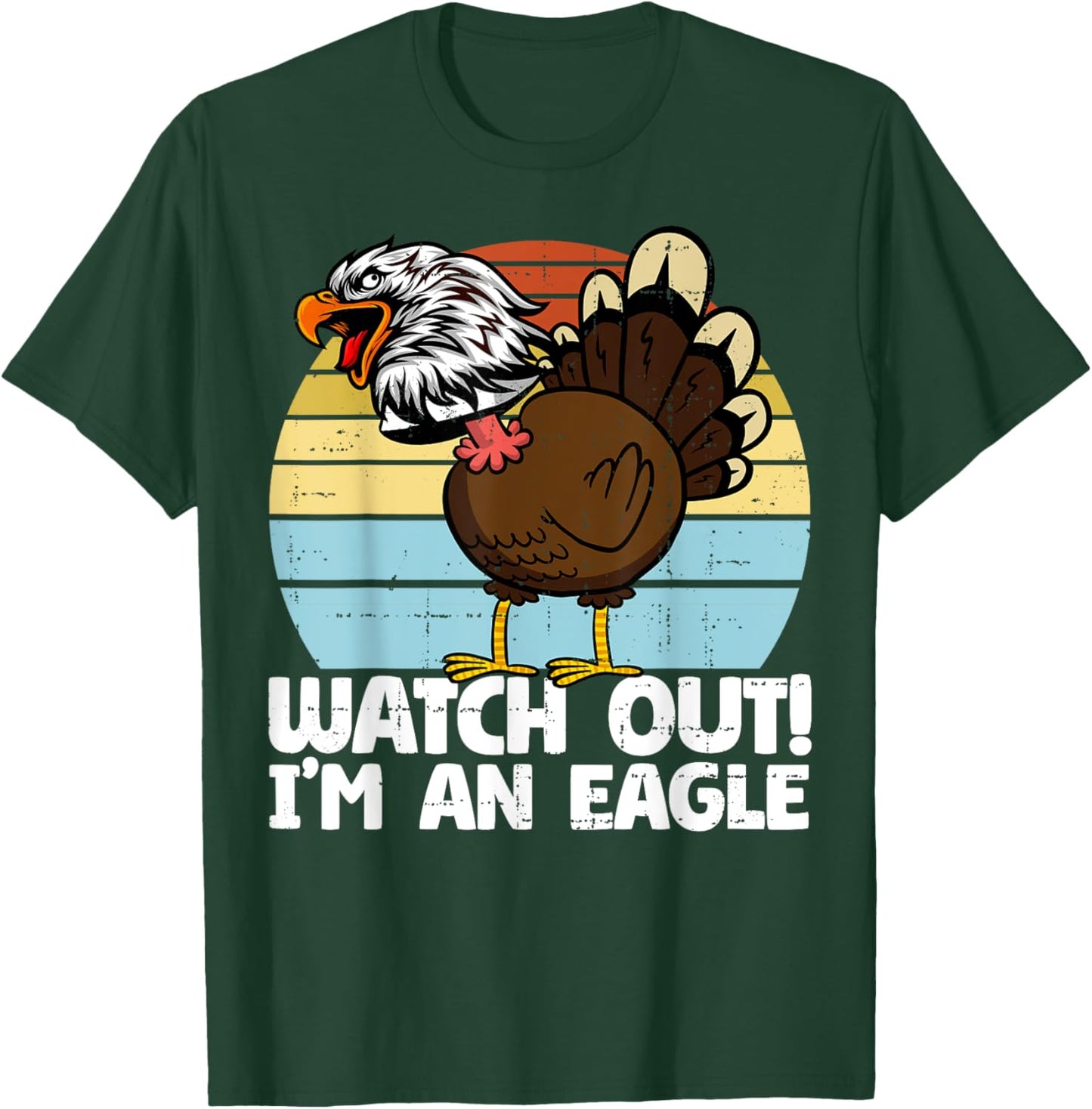 Thanksgiving Funny Fake Eagle Thanksgiving Turkey T-Shirt - T-Shirt | Forest
