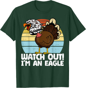 Thanksgiving Funny Fake Eagle Thanksgiving Turkey T-Shirt - T-Shirt | Forest