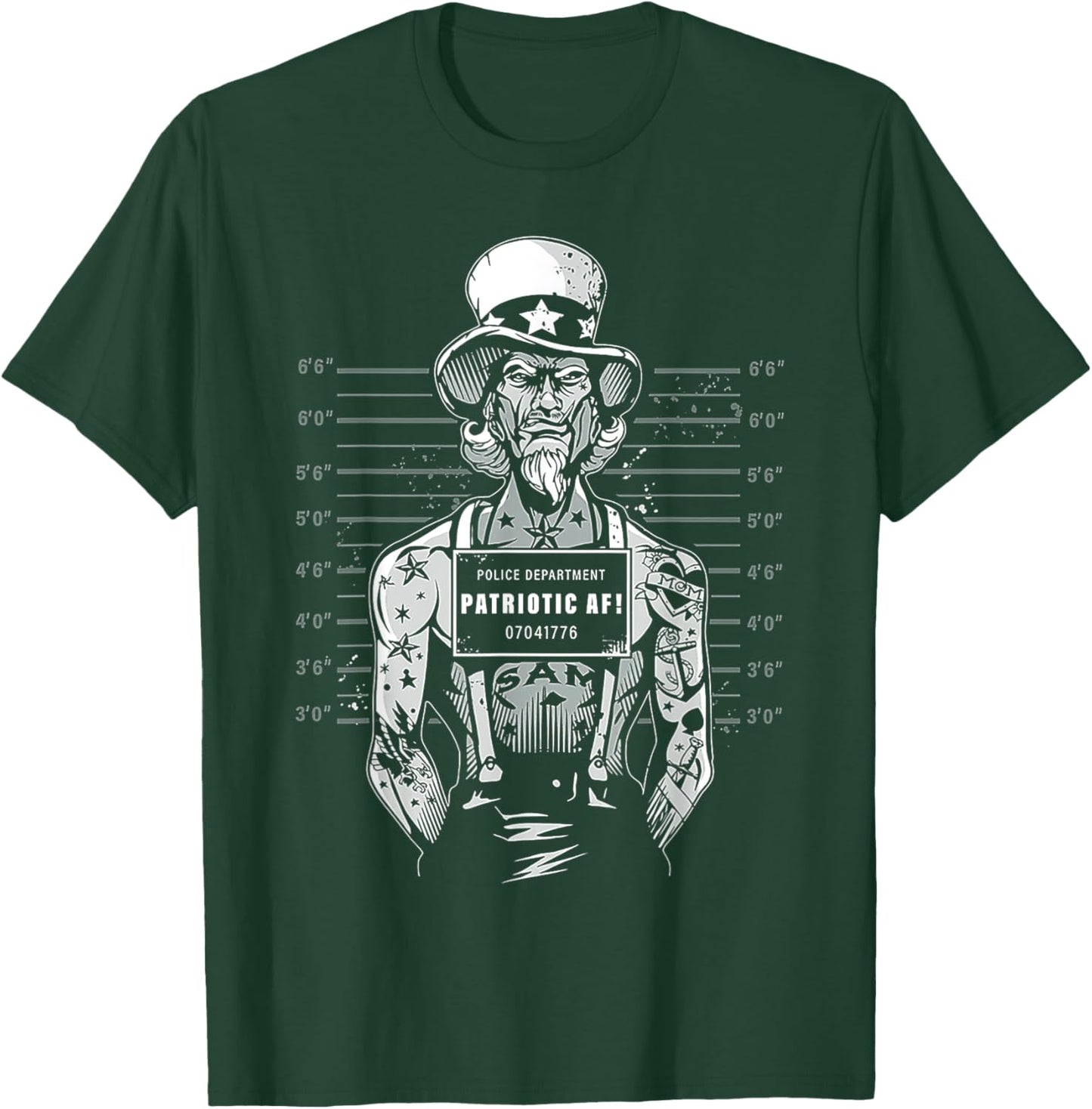 America Most Wanted Police Department Patriotic AF T-Shirt - T-Shirt | Forest