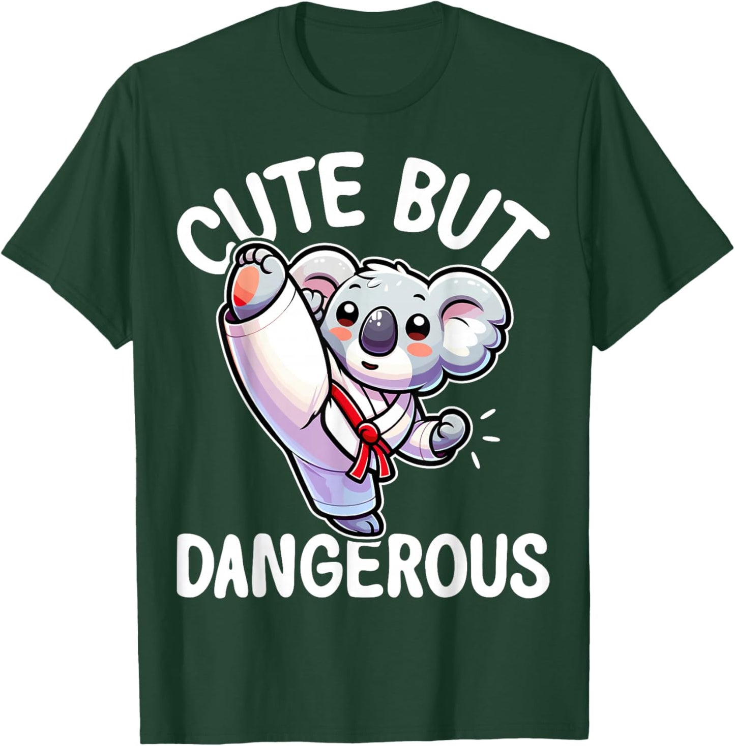 Cute but Dangerous Karate Taekwondo Koala Karate Girl T-Shirt - T-Shirt | Forest