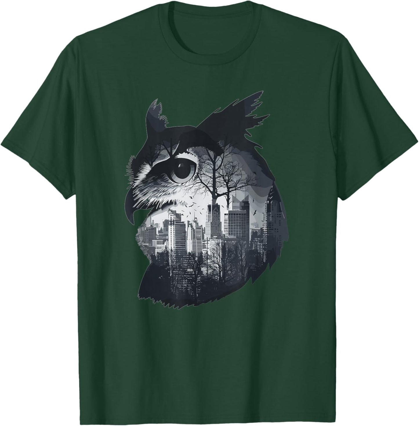 Aesthetic City Owl T-Shirt - T-Shirt | Forest