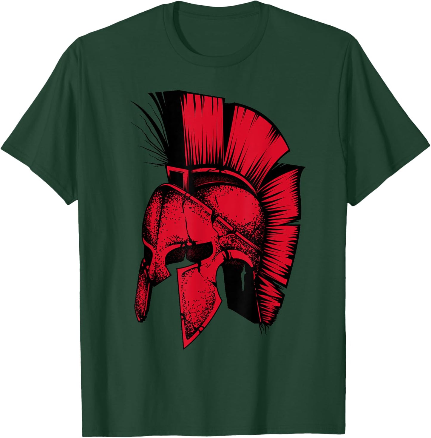 Spartan Greek Helmet Shirt | Cute Troy Fighters Funny Gift T-Shirt - T-Shirt | Forest