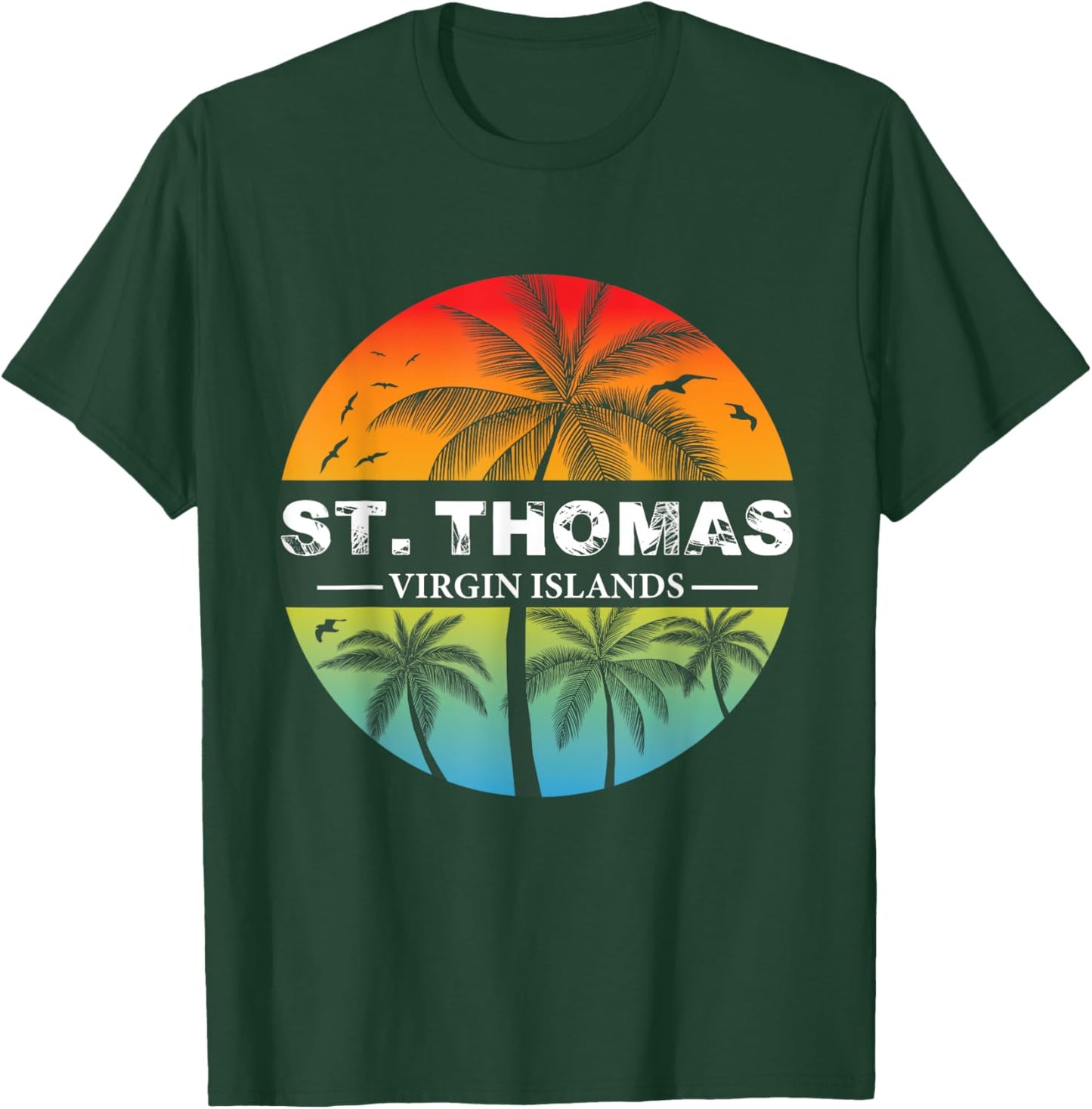 St. Thomas Virgin Islands Holiday Family Vacation Summer Men Women T-Shirt - T-Shirt | Forest
