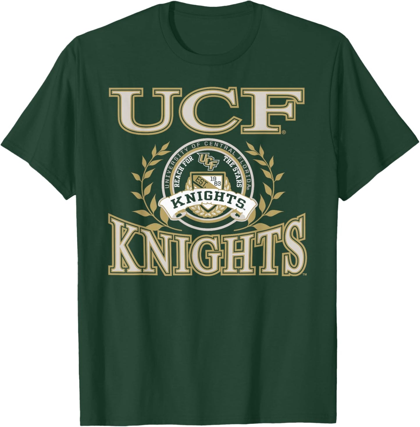 Central Florida Golden Knights Laurels Black T-Shirt - T-Shirt | Forest