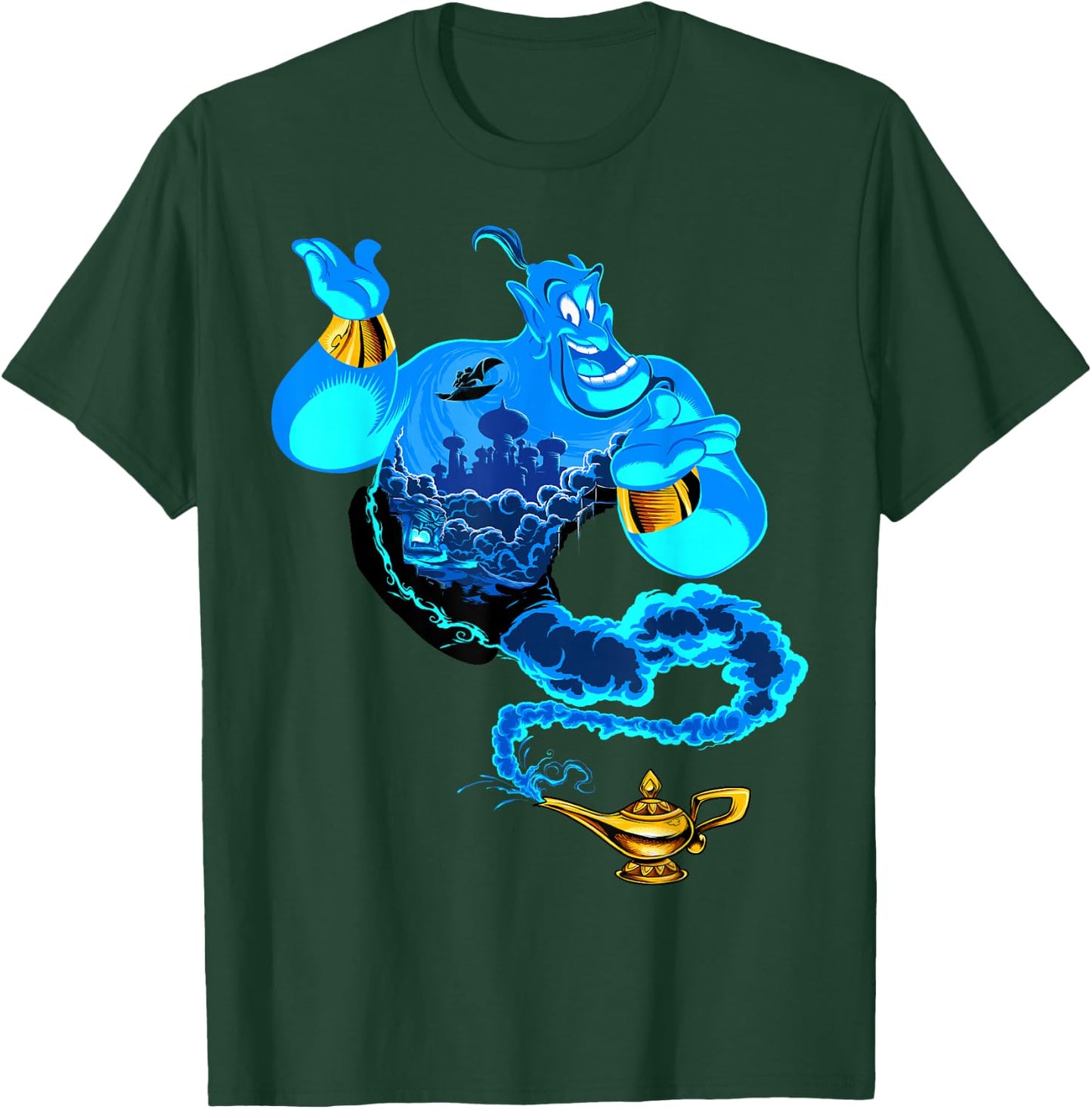 Disney Aladdin Genie Portrait Agrabah Fill Small T-Shirt - T-Shirt | Forest