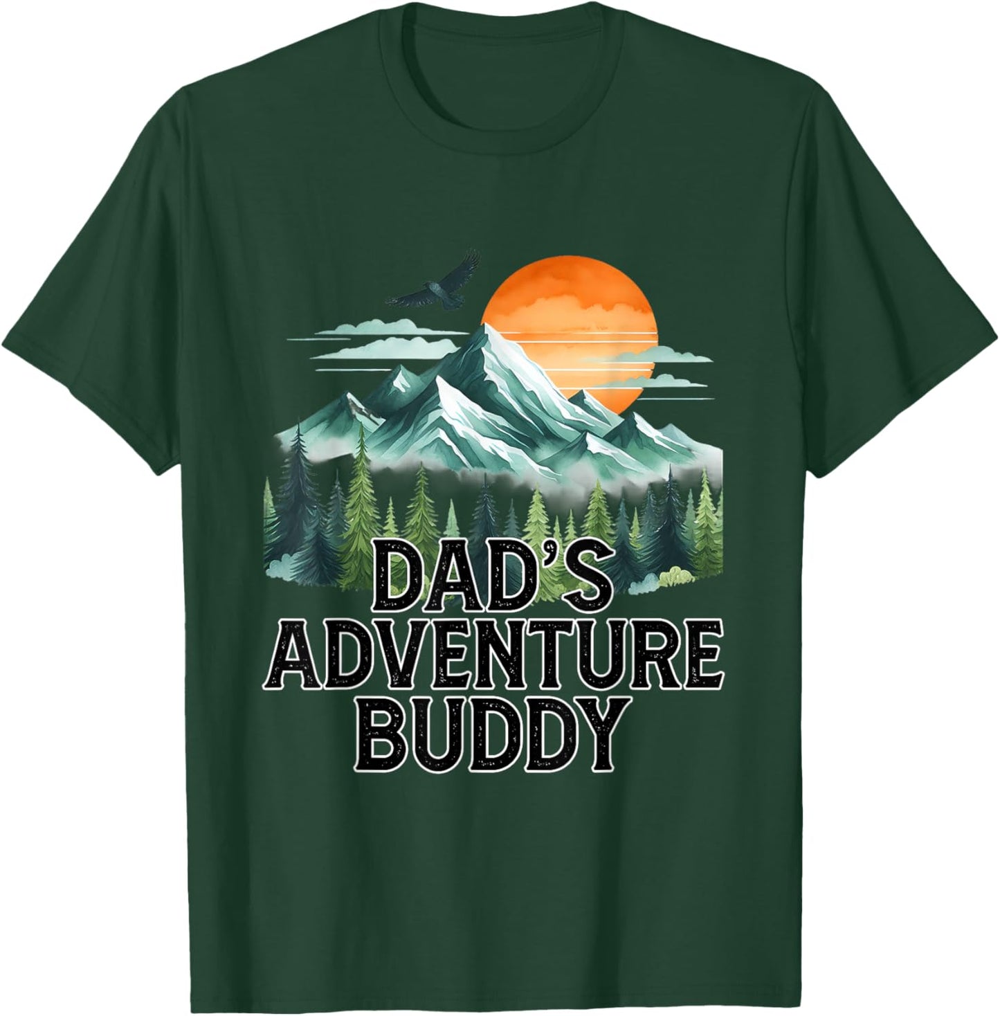 Dad's Adventure Buddy Outdoor Adventure Matching Family T-Shirt - T-Shirt | Forest