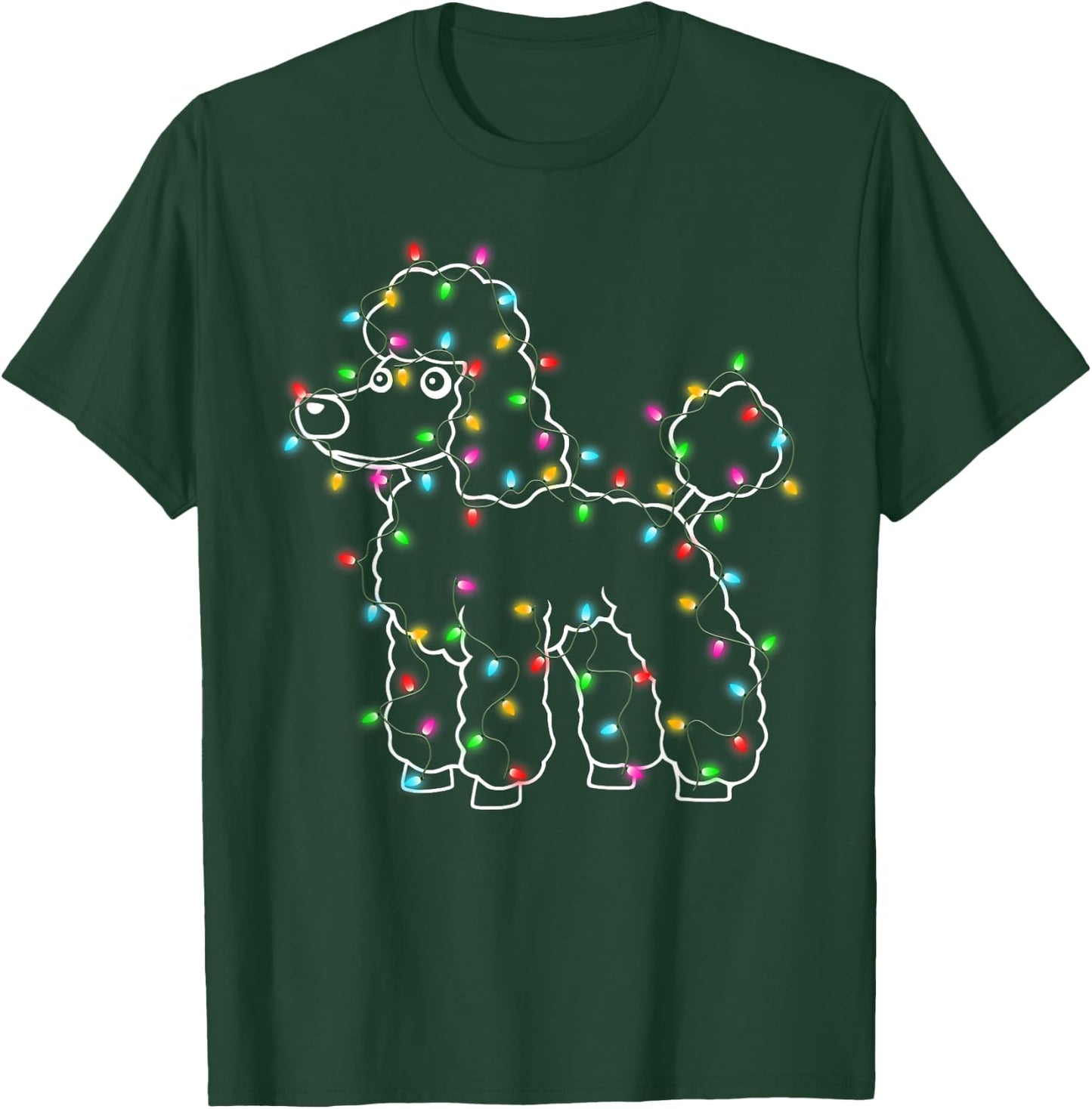 Poodle Dogs Tree Christmas Sweater Xmas Pet Animal Dog Gifts T-Shirt - T-Shirt | Forest