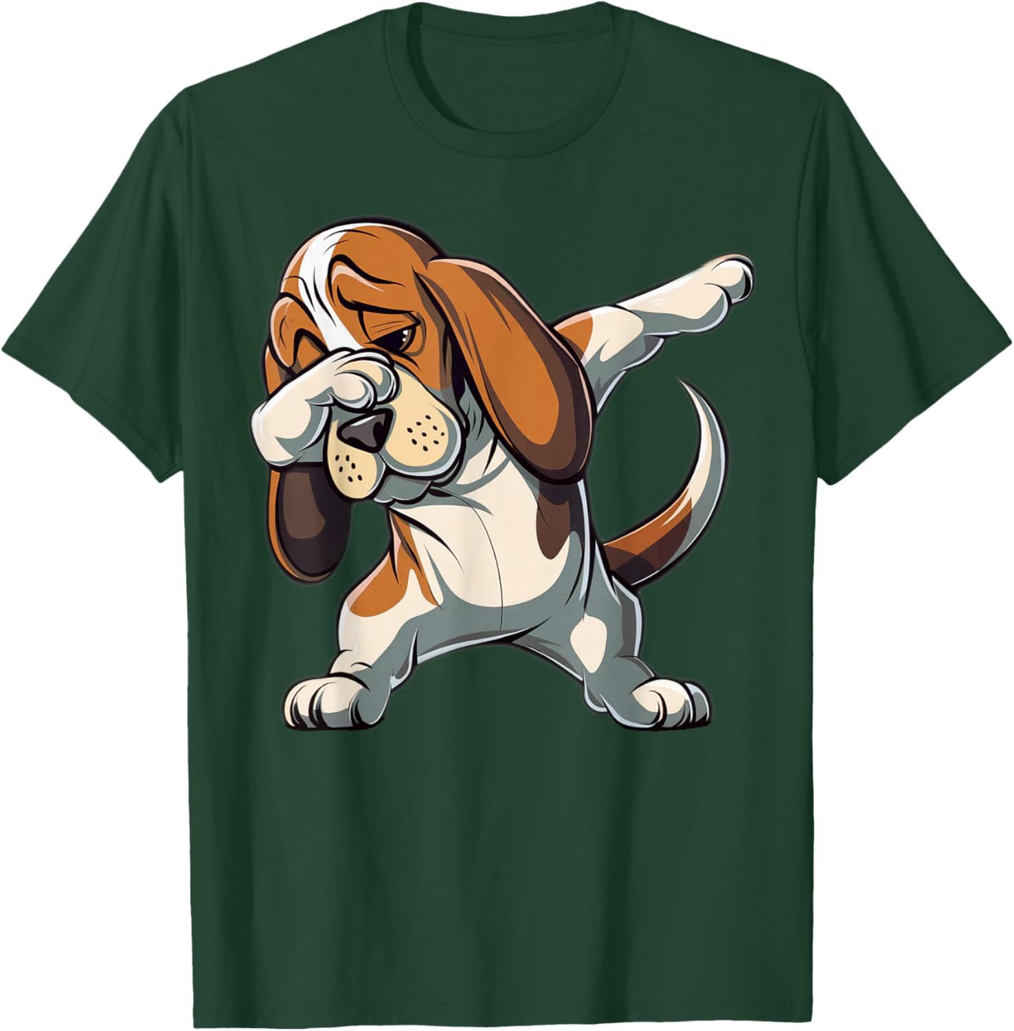 Dabbing Basset Hound Dab Dance Dog Lover Gifts Women T-Shirt - T-Shirt | Forest