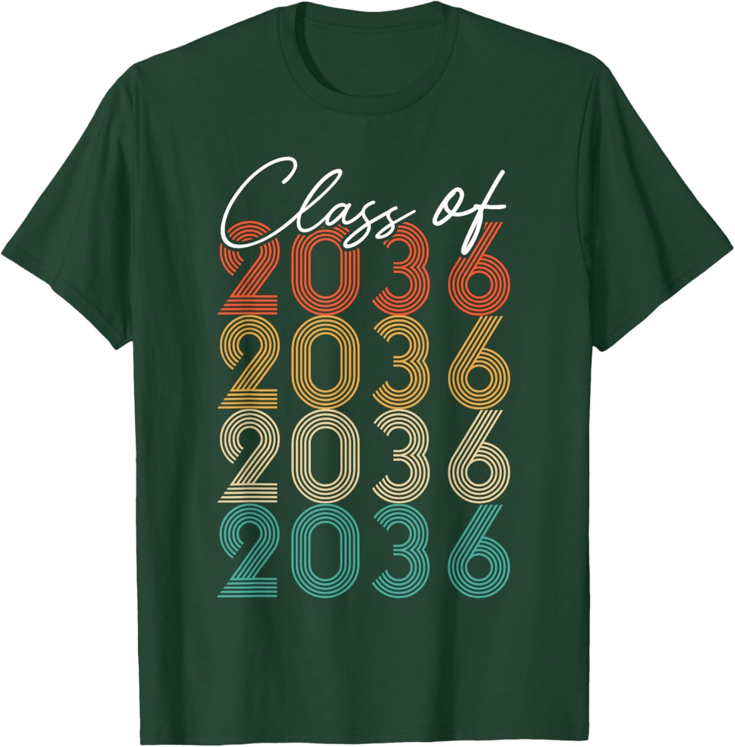 Class of 2036 Vintage Kindergarten To Graduation T-Shirt - T-Shirt | Forest