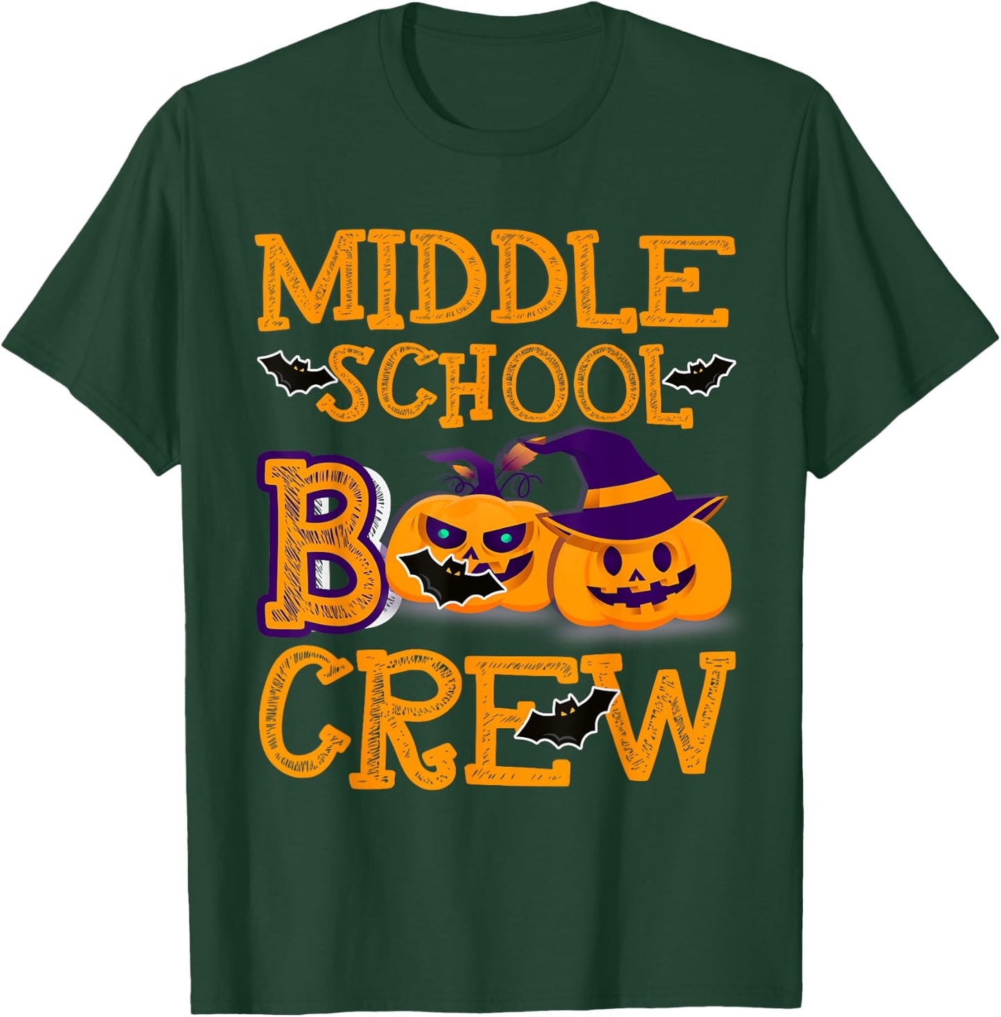 Middle School Boo Crew Halloween Costume T-Shirt - T-Shirt | Forest