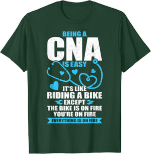 Funny CNA Work Certified Nursing Assistant Gift T-Shirt - T-Shirt | Forest