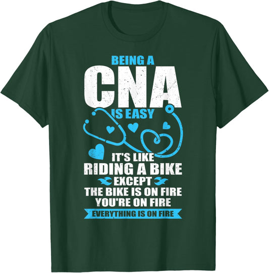 Funny CNA Work Certified Nursing Assistant Gift T-Shirt - T-Shirt | Forest