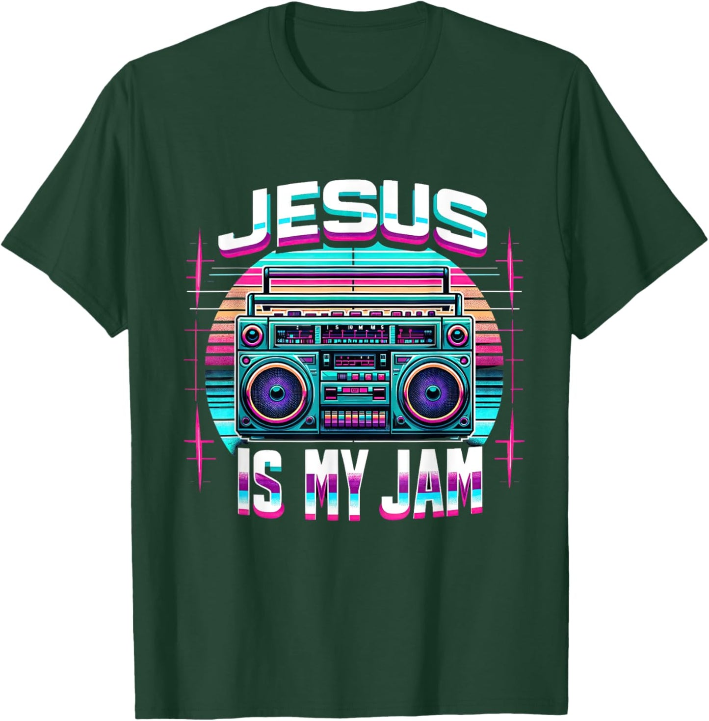 Jesus Is My Jam- Christan T-Shirt - T-Shirt | Forest