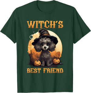 Poodle Halloween Spooky Dog, Witchs Best Friend Women T-Shirt - T-Shirt | Forest