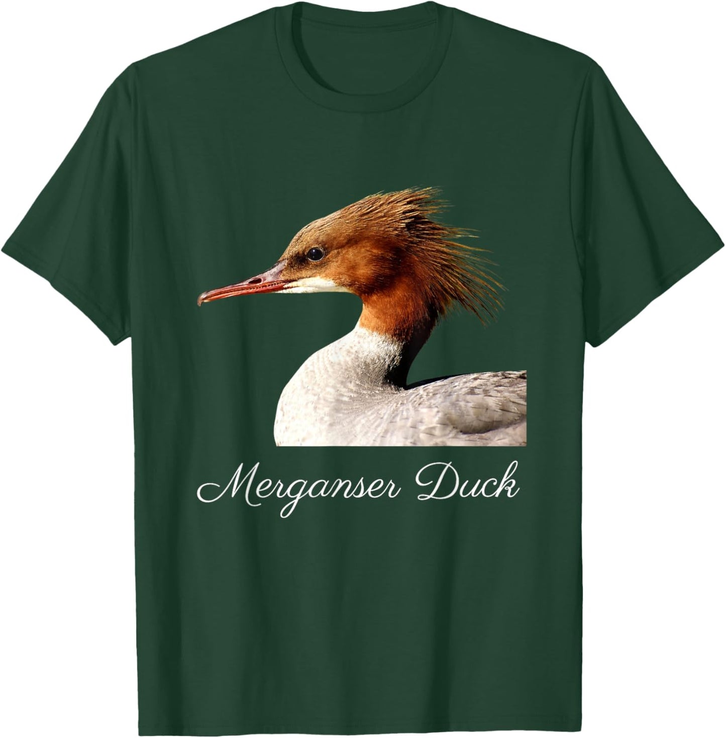 Merganser Duck Shirt Duck Bird Ornithology T-Shirt - T-Shirt | Forest