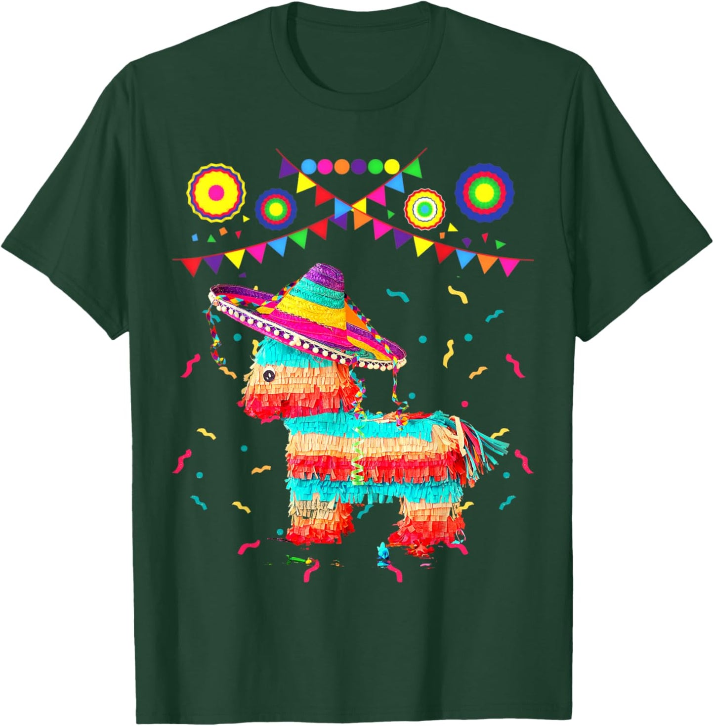 Funny Donkey Unicorn Birthday Pinata Fiesta Cinco de Mayo T-Shirt - T-Shirt | Forest