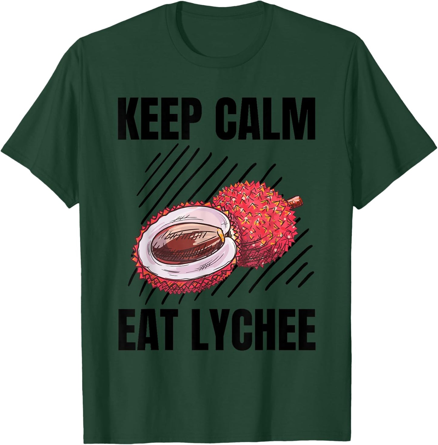 Keep Calm Eat Lychee Vintage Grunge Lychee Lover T-Shirt - T-Shirt | Forest