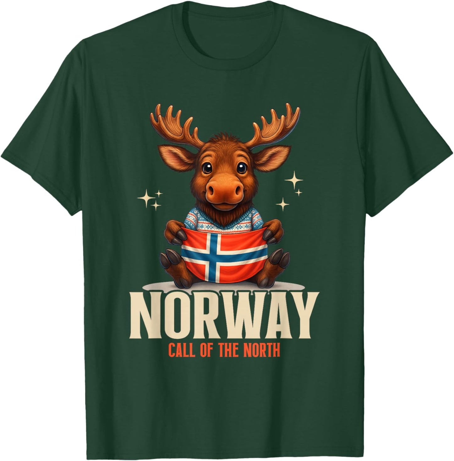 Norvège Élan Drapeau Nordique Culture Nature Norvégienne T-Shirt - T-Shirt | Forest