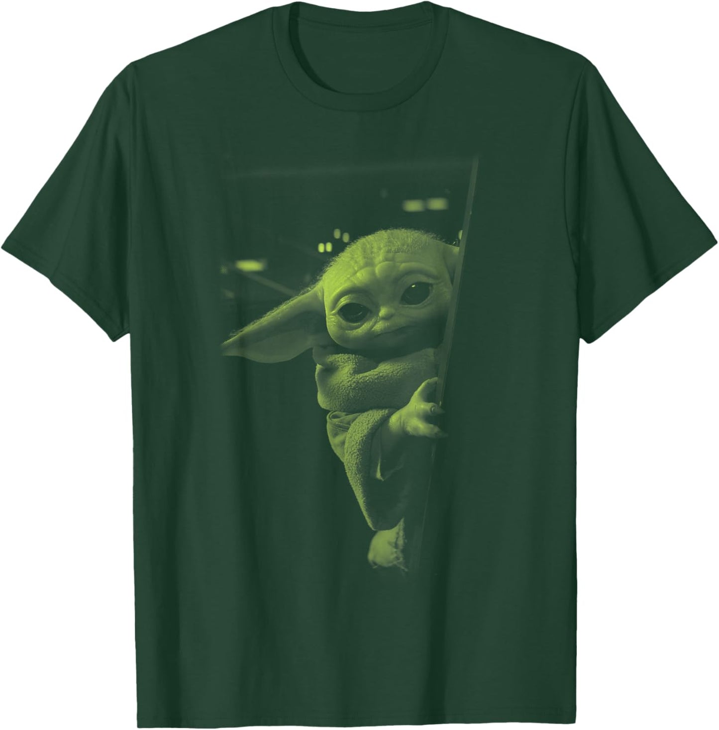 Star Wars: The Mandalorian Grogu Watching T-Shirt - T-Shirt | Forest