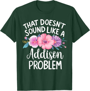 Addison Personalised Cute Flower Girls Addison Name T-Shirt - T-Shirt | Forest