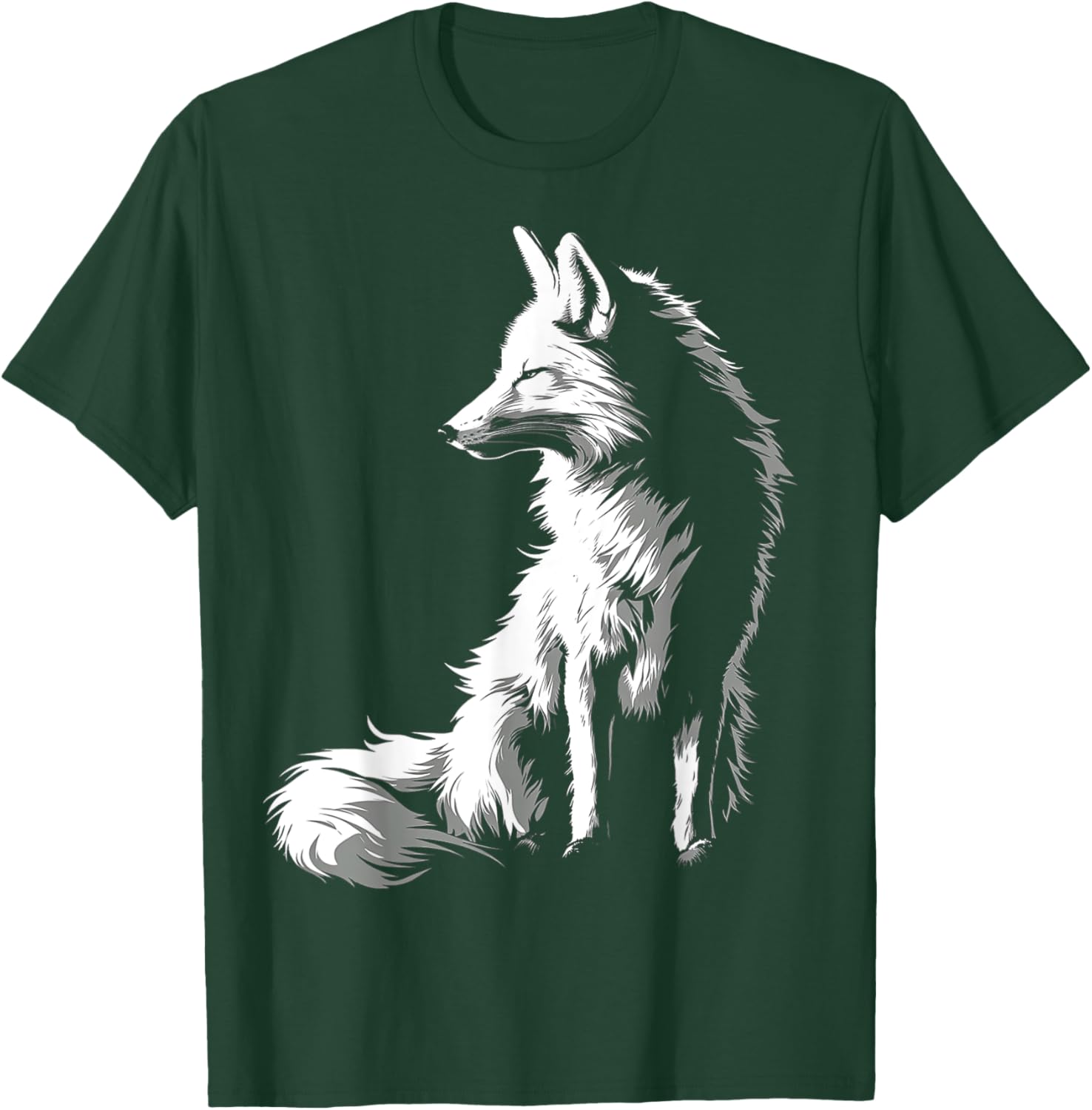 Fox Drawing Illustration Animal Art Graphic Fox T-Shirt - T-Shirt | Forest