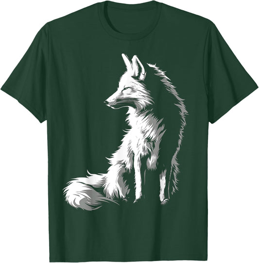 Fox Drawing Illustration Animal Art Graphic Fox T-Shirt - T-Shirt | Forest