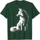 Fox Drawing Illustration Animal Art Graphic Fox T-Shirt - T-Shirt | Forest