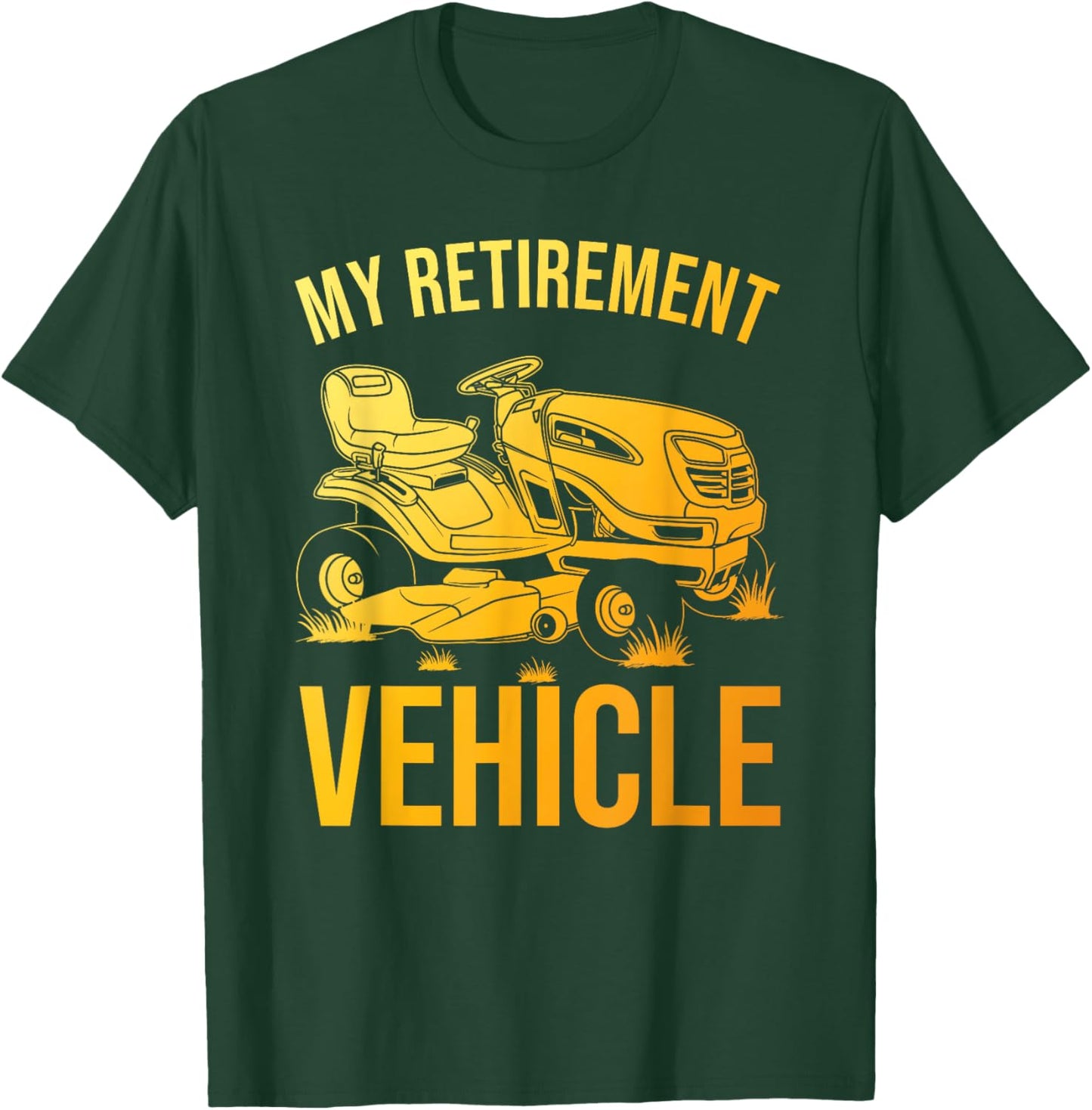 Best Lawn Mowing Art Dad Retired Gardener Lawn Mower T-Shirt - T-Shirt | Forest