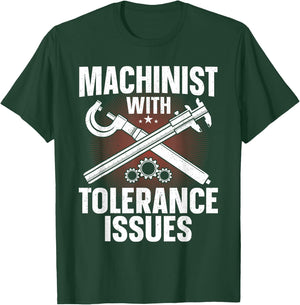 Funny Machinist Art Dad Women CNC Machine Operator T-Shirt - T-Shirt | Forest