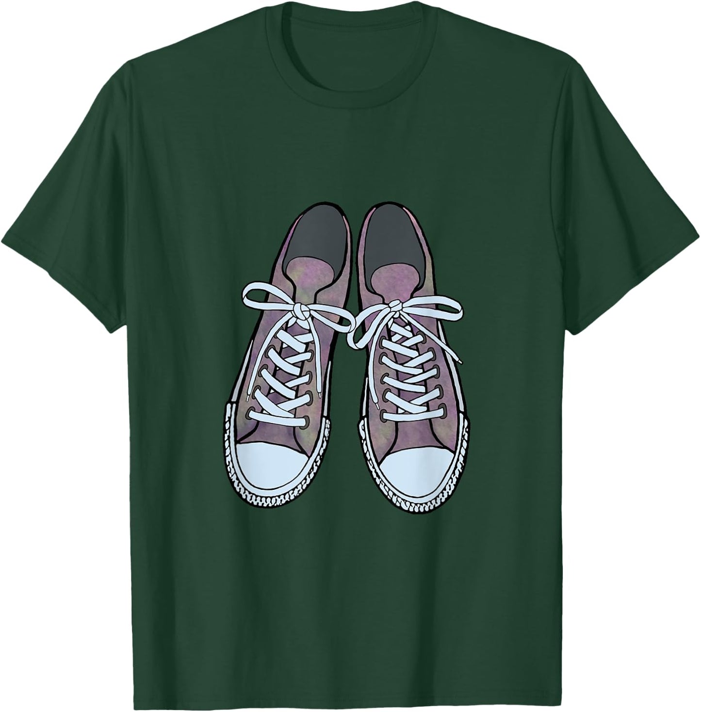 Shoes Fun Iconic Sneakers Graphic Design T-Shirt - T-Shirt | Forest