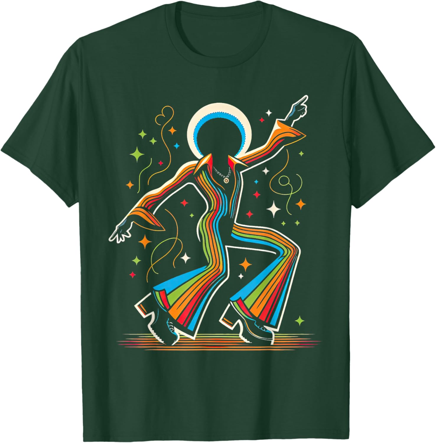 Afro Dancing Soul Music Groove Funky Retro Disco T-Shirt - T-Shirt | Forest