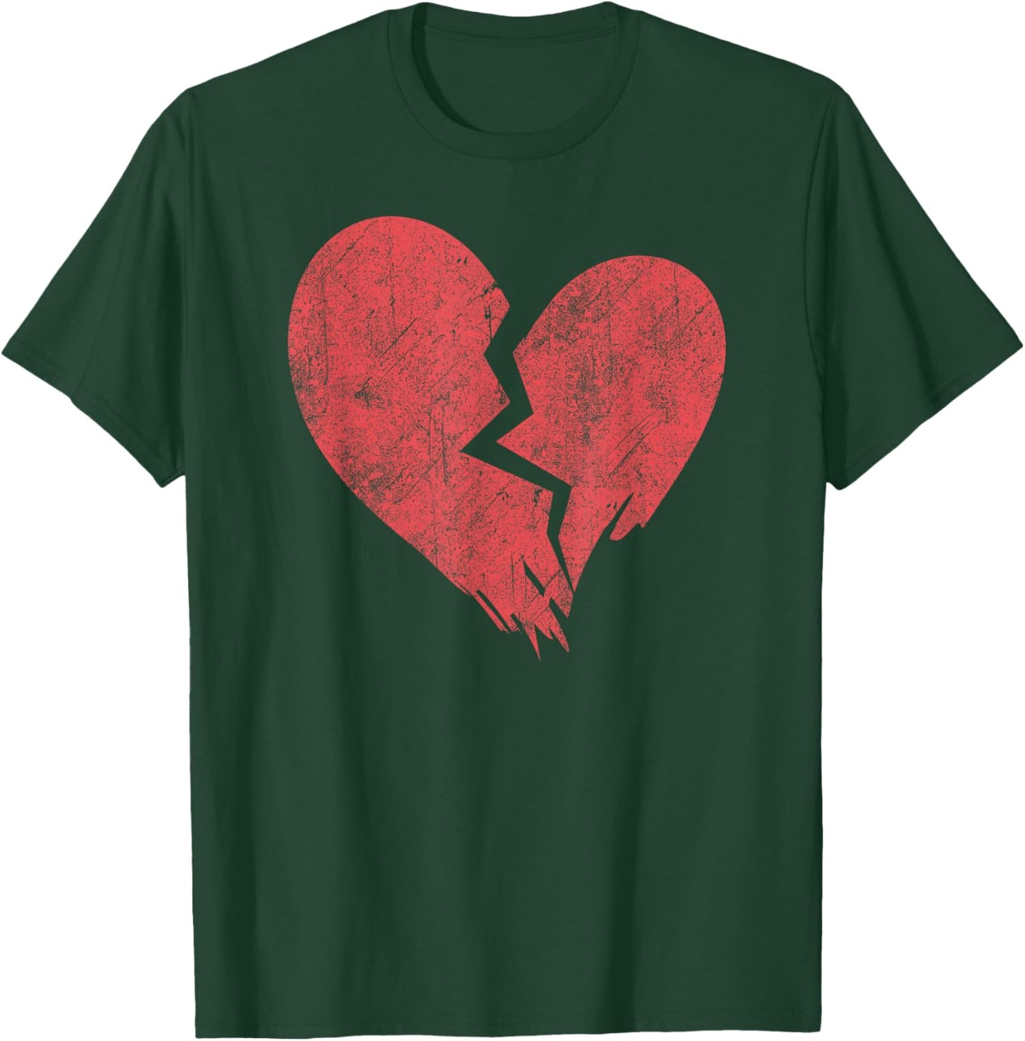 Broken heart grunge pink loveheart heartbroken heartbreak T-Shirt - T-Shirt | Forest