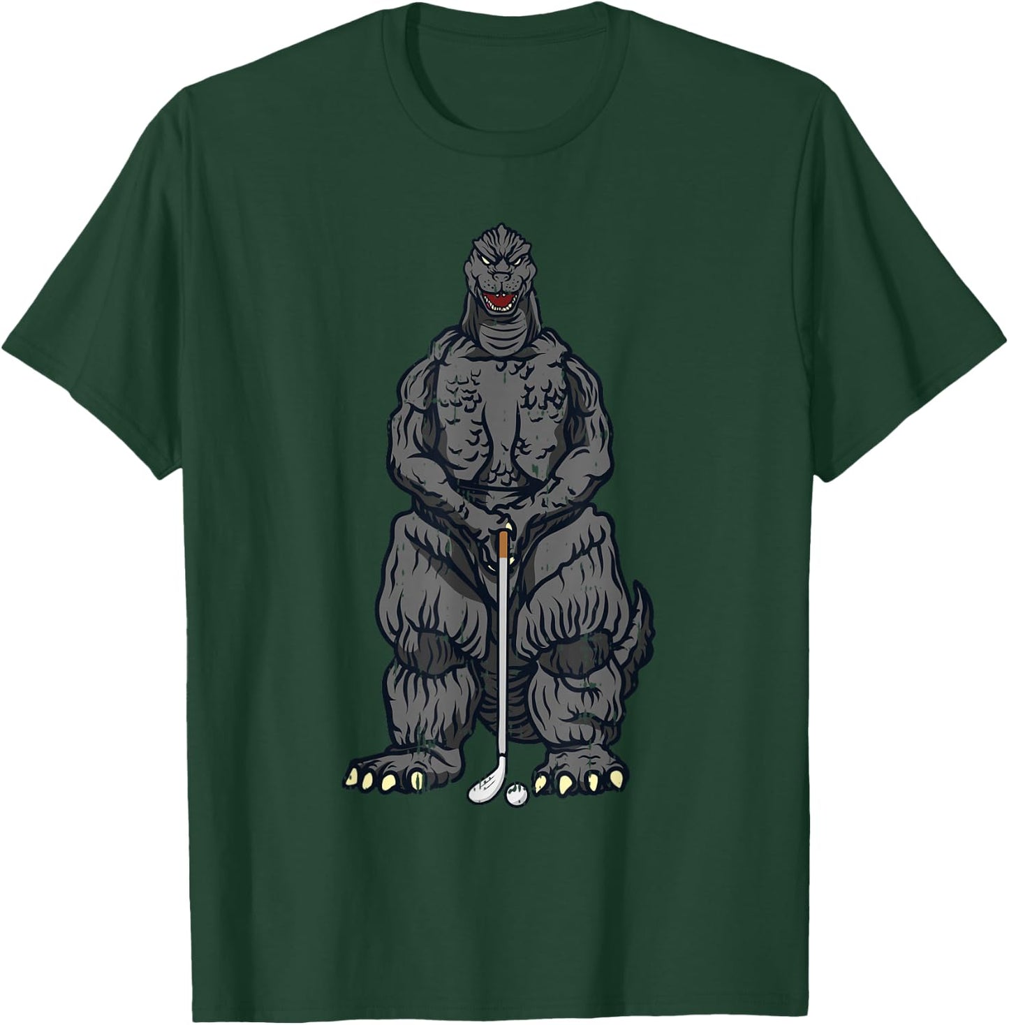 Golf Golfing Japanese Movie Dinosaur Monster Golfer Gifts T-Shirt - T-Shirt | Forest