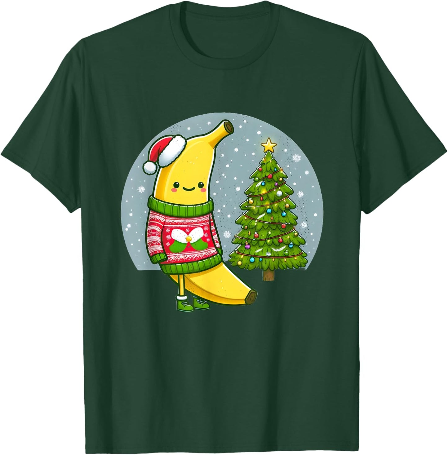 Banana in Ugly Christmas Sweater T-Shirt - T-Shirt | Forest