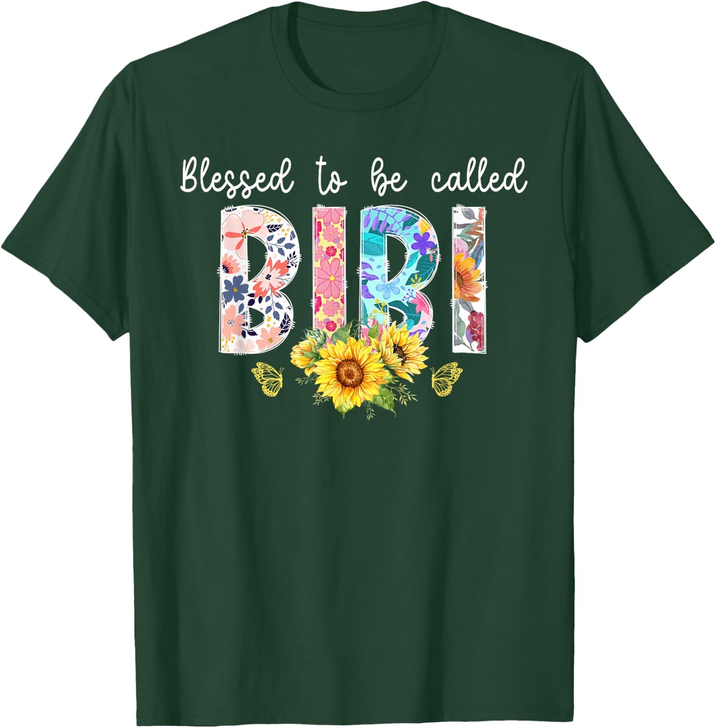Blessed To Be Called Bibi Grandma Bibi Grandmother T-Shirt - T-Shirt | Forest