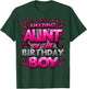 Aunt of the Birthday Boy Matching Family Of Boy Party T-Shirt - T-Shirt | Forest